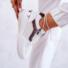 Sneakersy damskie z siatką na koturnie do kostki Cross Jeans JJ2R4028C 38 Białe (8697319245073) - obraz 3