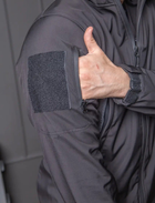 Мужской демисезонный Костюм полиция Softshell с Липучками под Шевроны черный Куртка и брюки L - изображение 3