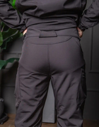 Мужской демисезонный Костюм полиция Softshell с Липучками под Шевроны черный Куртка и брюки 2XL - изображение 10