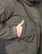 Мужская куртка НГУ Softshell оливковый цвет с анатомическим покроем ветрозащитная 3XL - изображение 7