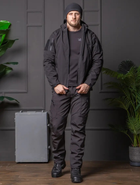 Чоловічий демісезонний Костюм поліція Softshell із Липучками під Шеврони чорний Куртка та штани XL - зображення 13