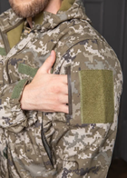 Чоловічий костюм демісезонний Softshell з Липучками під Шеврони піксель Куртка і штани 2XL - зображення 5