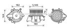 Вентилятор пічки AVA COOLING FT8438 Fiat Doblo, Punto 46723716, 46722956, 71735484