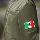 Набір шевронів 2 шт з липучкою Прапор Мексики 5х8 см, вишитий патч - зображення 2