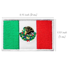 Набір шевронів 2 шт з липучкою Прапор Мексики 5х8 см, вишитий патч - зображення 4