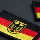 Набір шевронів 2 шт з липучкою Прапор Німеччини 5х8 см, вишитий патч - зображення 4