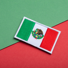 Набор шевронов 2 шт нашивка с липучкой Флаг Мексики 5х8 см, вышитый патч - изображение 7