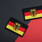 Набір шевронів 2 шт з липучкою Прапор Німеччини 5х8 см, вишитий патч - зображення 8
