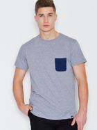 T-shirt męski bawełniany Visent V002 L Szary (5902249100570) - obraz 1