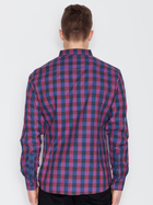 Koszula męska w kratę Visent V010 XL Fioletowa (5902249102086) - obraz 2
