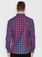 Koszula męska w kratę Visent V010 XL Fioletowa (5902249102086) - obraz 2