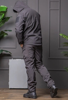 Чоловічі штани Soft-shell на флісі з високою посадкою чорний колір / вітрозахисні та водонепроникні 2XL - зображення 4