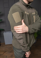 Мужской костюм оливковый Флисовая Кофта и брюки Kayman / Кофта с водонепроницаемыми вставками и липучками под шевроны 52 - изображение 3