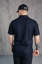 Поло футболка мужская для ДСНС с липучками под шевроны темно-синий цвет ткань CoolPass 54 - изображение 7