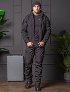 Мужские брюки Soft-shell на флисе с высокой посадкой черный цвет / ветрозащитные и водонепроницаемые M - изображение 7