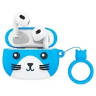 Беспроводные наушники Hoco EW46 (TWS, Bluetooth 5.3, с ушками, зарядный чехол, котик) - Голубой