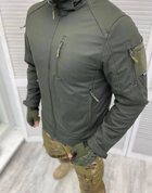 Армейская куртка Combat ткань soft-shell на флисе Оливковый 3XL (Kali) KL006 - изображение 3