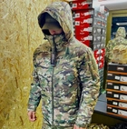 Куртка мужская демисезонная с капюшоном Kombat Tactical KL057 из водостойкого материала Kom-Tex Воротник на флисовой подкладке с регулируемым внутренним капюшоном Multicam XXL (Kali) - изображение 2