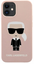 Etui CG Mobile Karl Lagerfeld Silicone Iconic do Apple iPhone 12 mini Jasnorozowy (3700740493106) - obraz 1