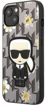 Etui CG Mobile Karl Lagerfeld Flower Iconic Karl do Apple iPhone 13/13 Pro Szary (3666339049461) - obraz 2