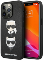 Панель CG Mobile Karl Lagerfeld Saffiano Karl&Choupette для Apple iPhone 13/13 Pro Black (3666339028671) - зображення 1