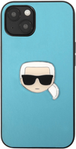 Etui CG Mobile Karl Lagerfeld Leather Iconic Karl Head Metal do Apple iPhone 13 mini Niebieski (3666339028619) - obraz 2