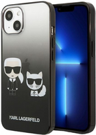 Etui CG Mobile Karl Lagerfeld Gradient Iconic Karl&Choupette do Apple iPhone 13 mini Czarny (3666339049249) - obraz 1