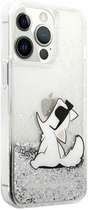 Etui CG Mobile Karl Lagerfeld Liquid Glitter Choupette Fun do Apple iPhone 13 Pro Max Srebrny (3666339029005) - obraz 2