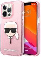 Etui CG Mobile Karl Lagerfeld Glitter Karl Head do Apple iPhone 13 Pro Max Rozowy (3666339027568) - obraz 3