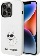 Etui CG Mobile Karl Lagerfeld Silicone Choupette do Apple iPhone 14 Pro Bialy (3666339086787) - obraz 1