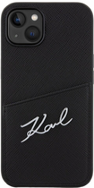 Etui CG Mobile Karl Lagerfeld Signature Logo Cardslot do Apple iPhone 14 Plus Czarny (3666339094287) - obraz 1