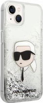 Etui CG Mobile Karl Lagerfeld Glitter Karl Head do Apple iPhone 14 Plus Srebrny (3666339086855) - obraz 2