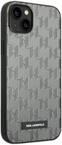 Etui CG Mobile Karl Lagerfeld Saffiano Mono Metal Logo do Apple iPhone 14 Plus Szary (3666339085094) - obraz 2