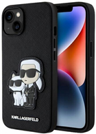 Etui CG Mobile Karl Lagerfeld Saffiano Karl&Choupette do Apple iPhone 14 Plus Czarny (3666339122713) - obraz 1