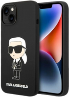 Etui CG Mobile Karl Lagerfeld Silicone Karl Head do Apple iPhone 14 Plus Czarny (3666339085414) - obraz 1