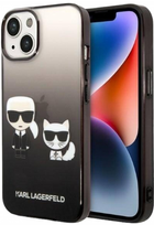 Etui CG Mobile Karl Lagerfeld Gradient Iconic Karl&Choupette do Apple iPhone 14 Plus Czarny (3666339086411) - obraz 1