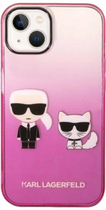 Etui CG Mobile Karl Lagerfeld Gradient Iconic Karl&Choupette do Apple iPhone 14 Plus Rozowy (3666339086374) - obraz 2