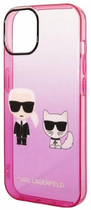 Etui CG Mobile Karl Lagerfeld Gradient Iconic Karl&Choupette do Apple iPhone 14 Plus Rozowy (3666339086374) - obraz 3