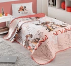 Покрывало стеганное с наволочкой Eponj Home - Nirvana красный 160*220
