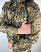 Военная мужская куртка Accord Soft-shell на флисе Мультикам L (Kali) - изображение 5