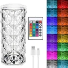 Светильник ночник Crystal Rose RGB Роза с пультом
