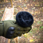 Тактичні зимові рукавички для ЗСУ, Армійські зимові рукавички на флісі - зображення 2