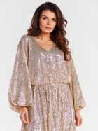Сукня жіноча Awama A485 One Size Золотиста (5902360565302) - зображення 6