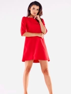 Sukienka trapezowa damska Awama A521 S Czerwona (5902360573857) - obraz 1