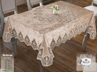 Велюровая скатерть Selin Meltem 160х300 Бежевый