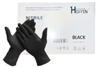 Перчатки нитриловые Hoffen Размер M 500 пар Черные (CM_66021) - изображение 1