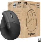Mysz Logitech Lift for Business Wireless/Bluetooth Graphite (910-006494) - obraz 7