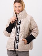 Куртка демісезонна коротка жіноча Zaiia ZAJA02 40 Бежева (8225198854408) - зображення 1