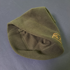 Зимняя шапка флисовая теплая тактическая 5.11 Tactical мужская женская Олива (5548) - изображение 6