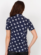 Bluzka damska z krótkim rękawem Awama A89 L Ciemnoniebieska/Flamingo (5902360502680) - obraz 4